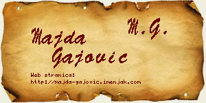 Majda Gajović vizit kartica